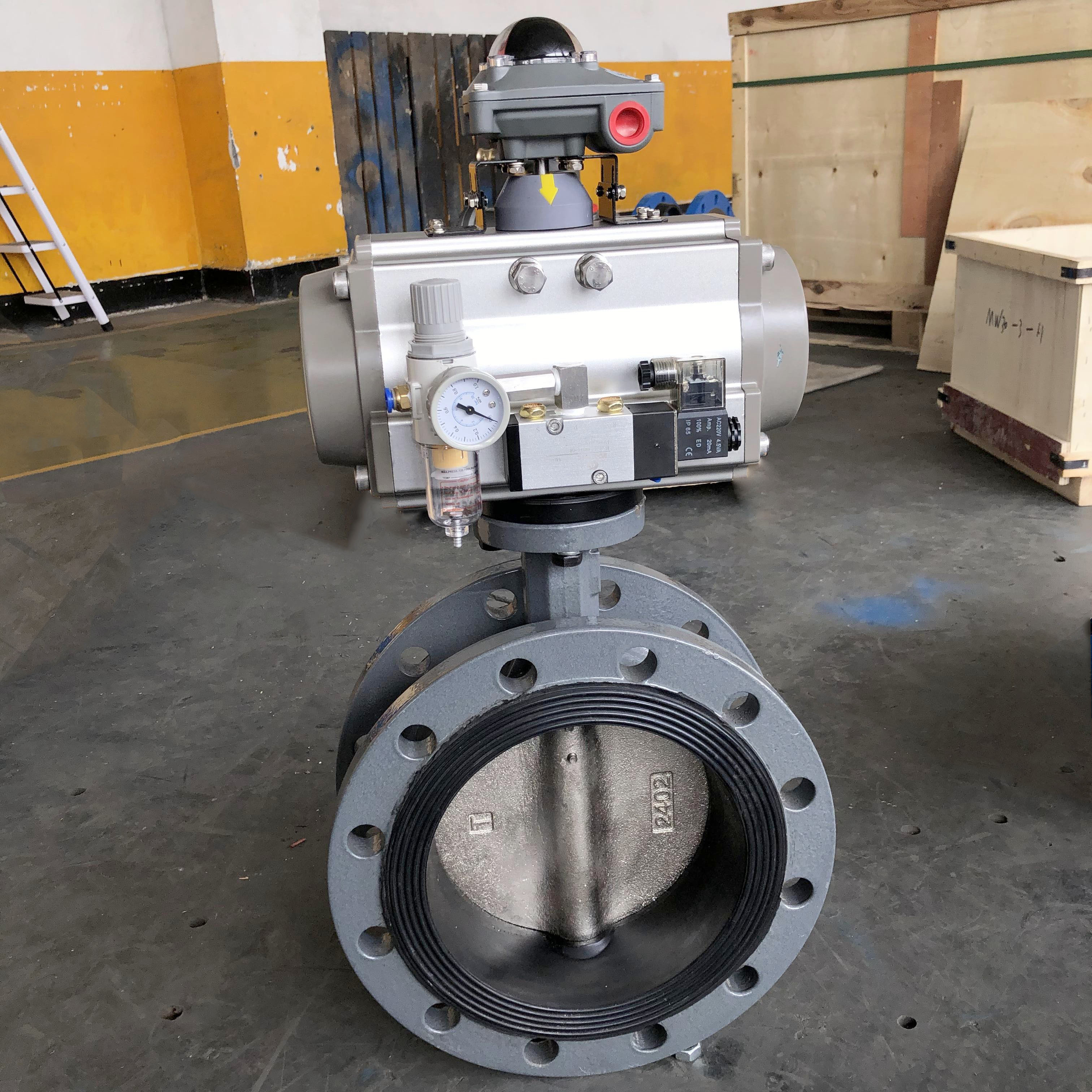 不銹鋼氣動(dòng)dn200快裝蝶閥、粉體氣動(dòng)蝶閥